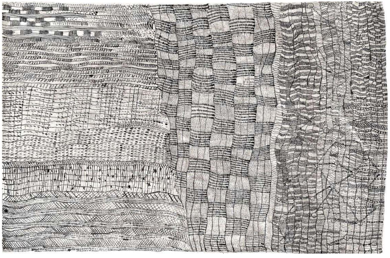 Woven Blanket Ink on Rice Paper